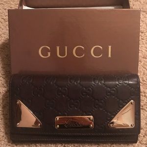 Gucci leather wallet - Brown